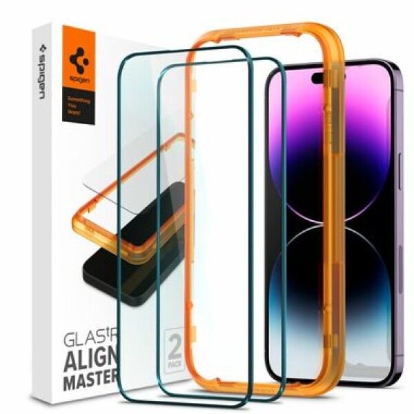 Spigen tR Align Master 2P FC ochranné sklo pro iPhone 14 Pro Max černá 2ks (AGL05204)