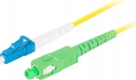 Lanberg SM žlutá / Optický patch kabel / LC/UPC-SC/APC / Simplex / G657A1 / 1 m (FO-LUSA-SS11-0010-YE)