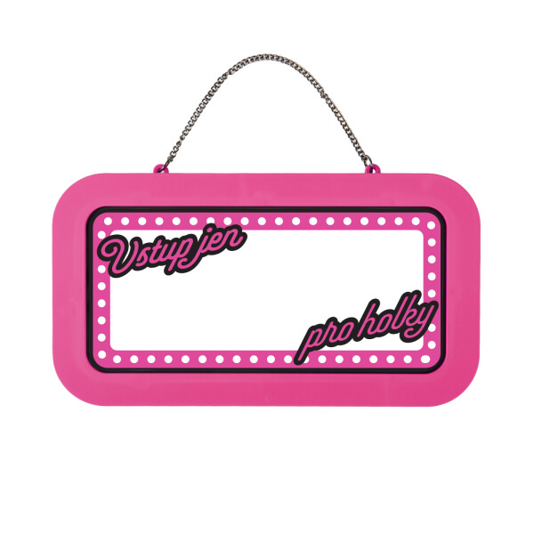 Neonová cedulka bez jména - Jen pro holky - Albi