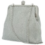 Luxusní dámské psaníčko Moon Jilani, stříbrné