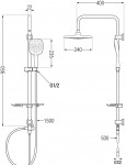 MEXEN/S - T17 chrom sprchový sloup 798171793-00