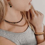 Inspirace 149 - Dámský set šperků – černý turmalín, smaragd