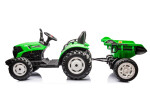 Mamido Elektrický traktor s přívěsem pro děti HC-306 24V světle zelený