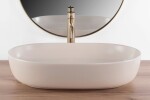 REA - Umyvadlo na desku CLEO 61 BEIGE MATT REA-U9655