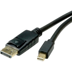 Roline DisplayPort kabel Konektor DisplayPort, Mini DisplayPort konektory 1.00 m černá 11.04.5814 DisplayPort 1.4 Kabel DisplayPort