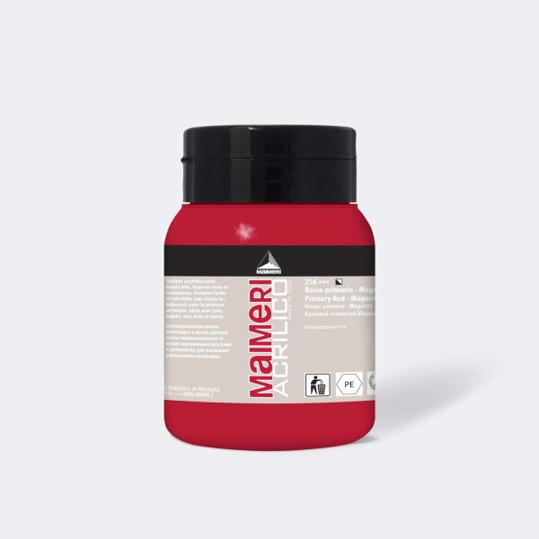 Akrylová barva Maimeri Acrilico 500 ml – červená primární magenta 256