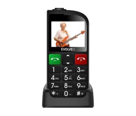 EVOLVEO Mobilní telefon pro seniory s nabíjecím stojánkem EasyPhone FL, černá EDF_547056