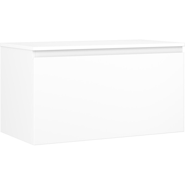 MEXEN/S - Orio koupelnová skříňka pod umyvadlo 90 cm s deskou, 1 šuplík, bílá mat 91A10-09047-1-BFC01