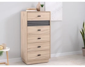 Komoda se zásuvkami Ancona, 60 cm, dub estana/antracit