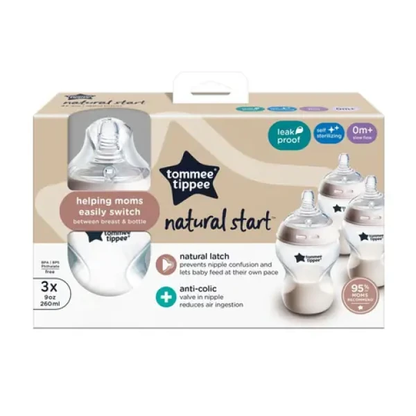 Tommee Tippee Kojenecká láhev C2N 260ml 3ks / od 0 měsíců (422729TT)