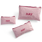 HAY Kosmetická taška Candy Mono Wash Bag Flat Light Pink – set 3 ks, růžová barva, plast