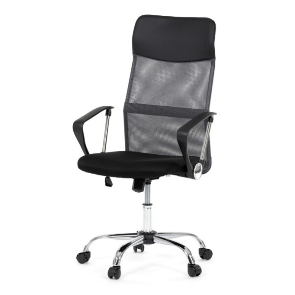 Kancelářská židle, houpací mechanismus, šedá síťovina, KA-E305 GREY