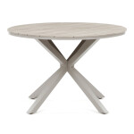 Zahradní stůl 110x110cm, hliník, polywood, béžová, AZT-S1430 CRM