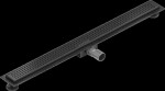 MEXEN/S - Plochá M08 odtokový žlab 80 cm černá 1725080-15