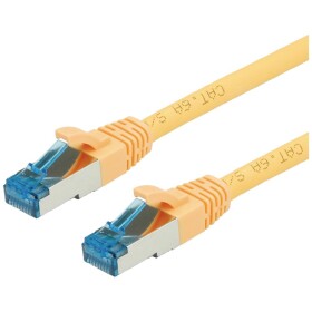 Value 21.99.1939 RJ45 síťové kabely, propojovací kabely CAT 6A S/FTP 20.00 m žlutá dvoužilový stíněný, bez halogenů, samozhášecí 1 ks