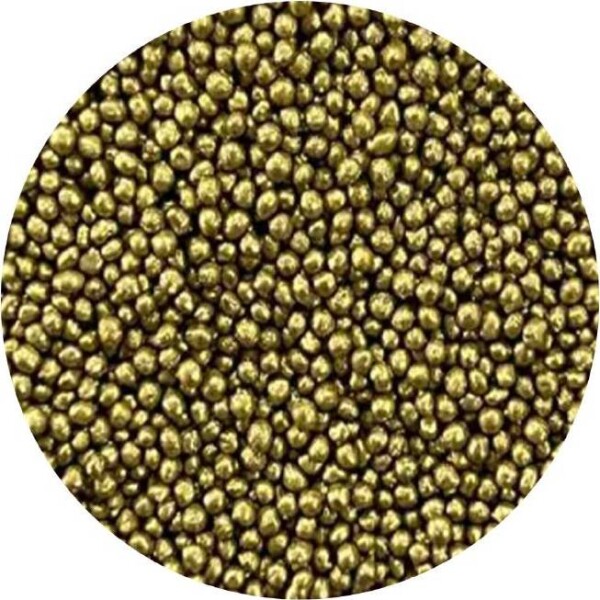 Cukrové perličky zlaté prémiové metalické 2mm 1kg - I LOVE CAKES
