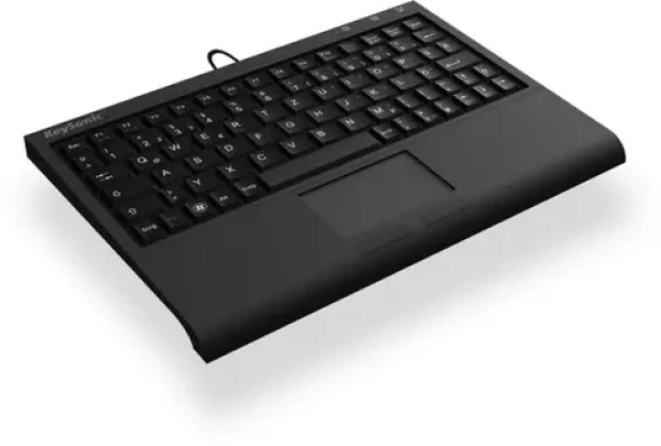 Keysonic ACK-3410 ES černá / Mini klávesnice / Touchpad / USB (60744)