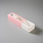 Cake star Krabička na makronky růžová 20,8x7,4x5,6 cm (na 6 kusů)