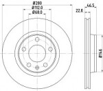 Brzdy kotouče desky přední AUDI A4 (B5 B6 B7) 280mm