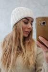 Ariana K299 ecru čepice s ohrnovacím lemem UNI