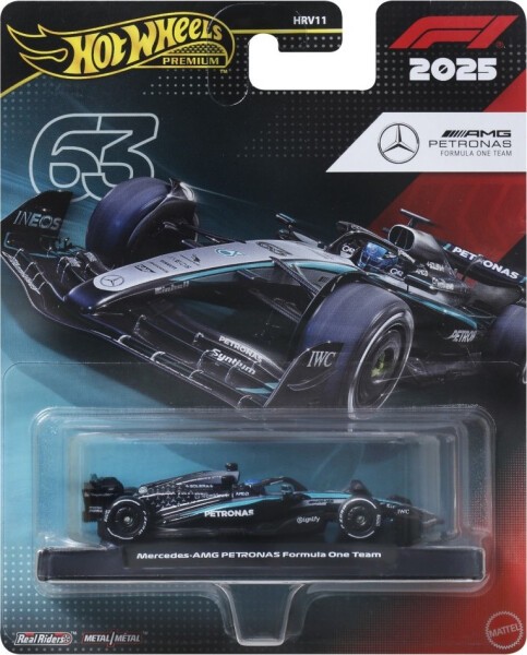 Hot Wheels Angličák Premium Formula 1 Mercedes Benz - George Russel #63 - Mattel Hot Wheels