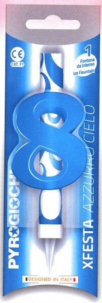 Dortová fontána číslo 8 modrá Pyrogiochi Dortová fontána číslo 8 modrá Pyrogiochi