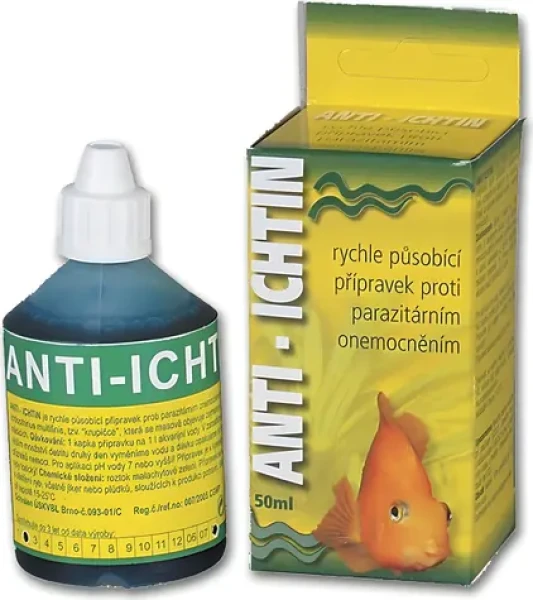 HU-BEN Anti-Ichtin / Přípravek proti krupičce / Pro akvarijní ryby / 50 ml (410299)