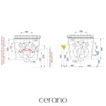 CERANO - Kompletní WC set Profi/Cronus Standard - bílá lesklá - WC tlačítko Classic/Tmavě šedá - předstěnová instalace - 59,3x38,4 CER-076027