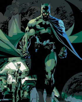 Malování podle čísel 40 x 50 cm Batman - v laboratoři