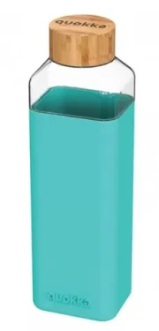 Quokka Skleněná láhev na vodu Storm teal 700 ml (Q40024)