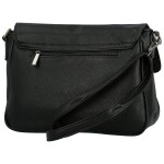 Trendy dámská koženková crossbody kabelka Rosica, černá