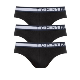 Pánské slipy 3PACK UM0UM01227 Černá s bílou - Tommy Hilfiger černá s bílou S/M