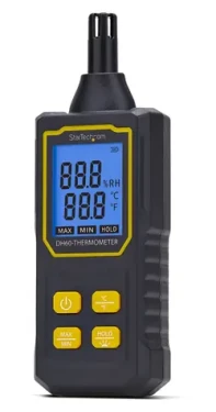 StarTech teploměr a vlhkoměr šedý / Teploměr a vlhkoměr / LCD displej / podsvícení / 3x AAA baterie (DH60-THERMOMETER)