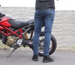 Pánské džíny na moto Trilobite Uptown skinny fit monolayer Aaa blue - 32 / modrá