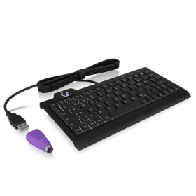 Keysonic KSK-3010ELC černá / Super mini klávesnice / USB / Podsvícená / UK (61023)