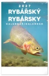 NOTIQUE Rybářský kalendář 2027 CZ/SK / Nástěnný kalendář / 33 × 46 cm