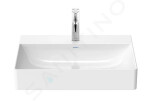 DURAVIT - DuraSquare Umyvadlo 600x470 mm, bez přepadu, s otvorem pro baterii, DuraCeram, bílá 2353600041