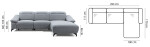 Sedací souprava Gappa 1 Relax Provedení: Pravá varianta, Nožičky: Chrom, látka: Aragon 70
