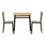 Jídelní set s 2 židlemi, 70x70x76cm, mdf, divoký dub, AUT-O2121 OAK