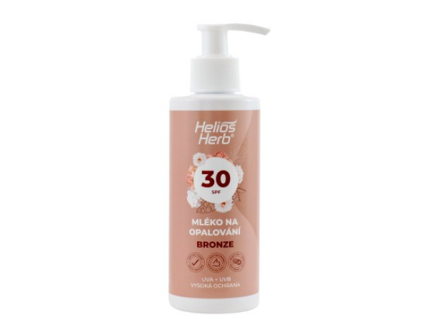 Helios Herb Mléko na opalování bronze SPF 30 200 ml