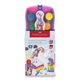 Vodové barvy Faber-Castell Connector Unicorn 13 ks