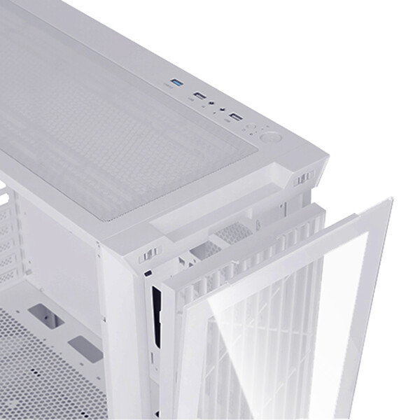 EVOLVEO Ptero Q2G, skříň ATX, 4x ARGB ventilátor, skleněná bočnice + přední panel, bílá