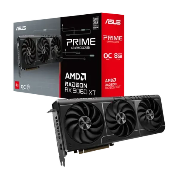 ASUS Radeon RX 9060 XT Prime OC 8GB / 3330MHz / 8GB GDDR6 / 1x HDMI + 2x DP / 550W (8) (90YV0MI0-M0NA00)