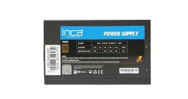 INCA IPS-075PB černá / PC zdroj / 750W / 80 PLUS Bronze / 120mm ventilátor / nemodulární (IPS-075PB)
