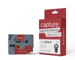 Capture páska do štítků 12mm černá na bílé / Páska do tiskárny štítků / 8 m / kompatibilní Brother P-Touch (CA-TZE231)