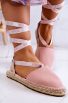 Dámské vázané espadrilky Big Star JJ274864 Růžová 39