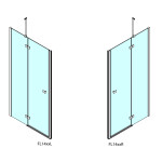 POLYSAN - FORTIS LINE sprchové dveře do niky 1100, čiré sklo, levé FL1411L