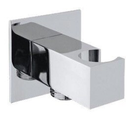 SAPHO - Držák sprchy hranatý, pevný, s vyústěním, chrom SG303