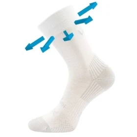 VOXX Ponožky slabé z merino OPTIMUS s ionty stříbra BÍLÉ 39-42 117771