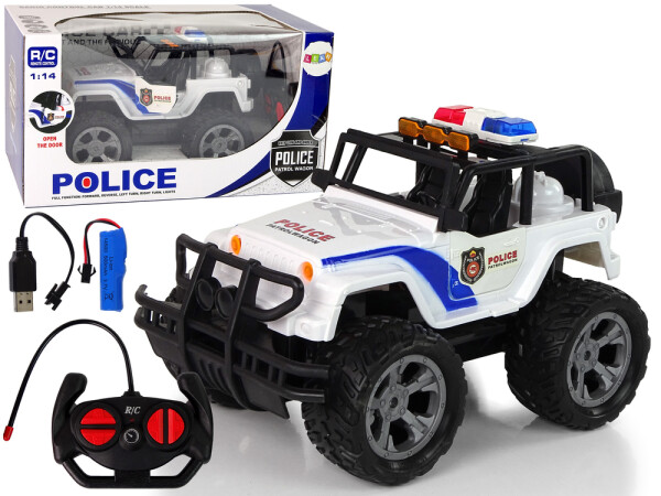 Mamido Auto Policie na dálkové ovládání R/C Jeep 1:14